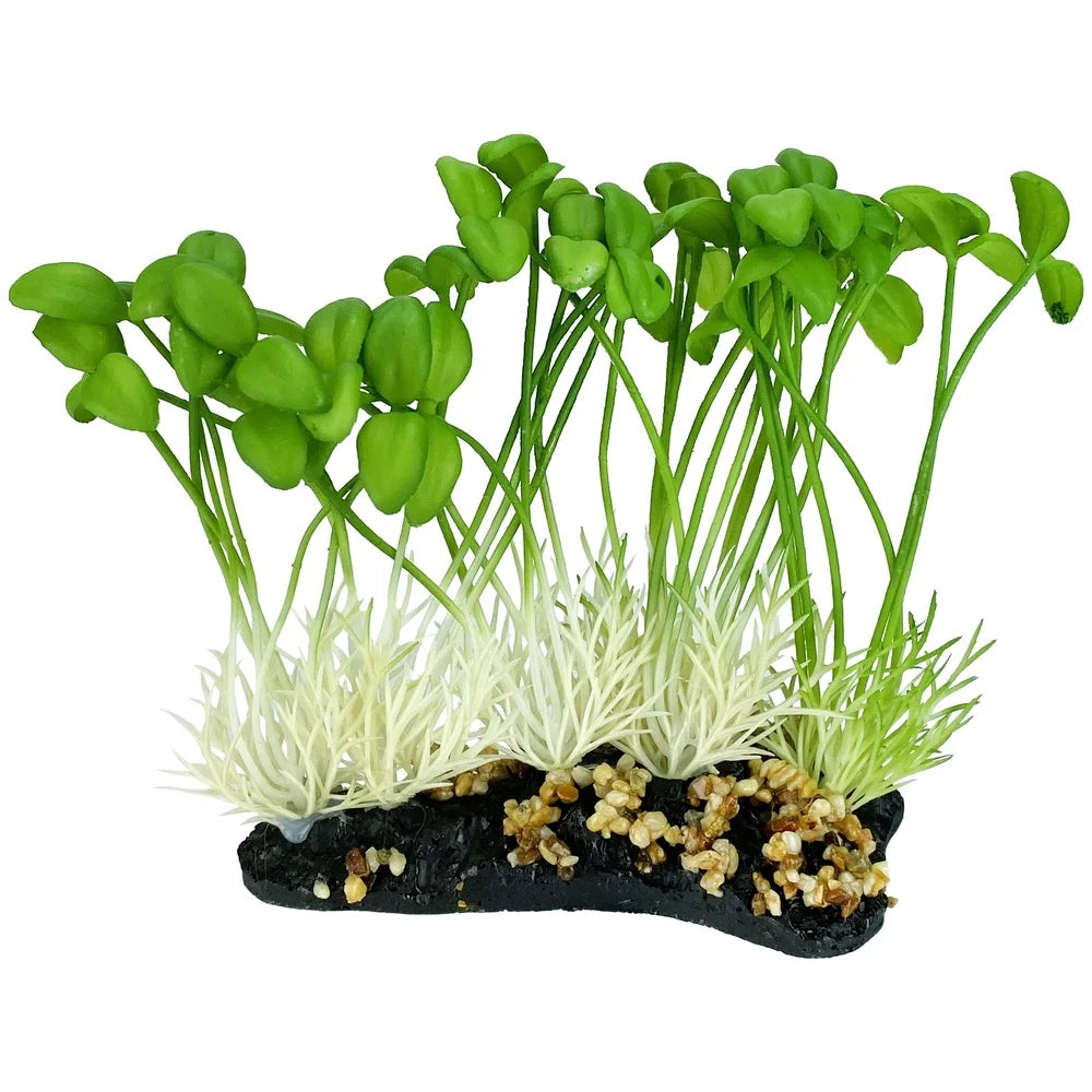 Nontoxic Artificial Aquarium Plant With Weighted Base