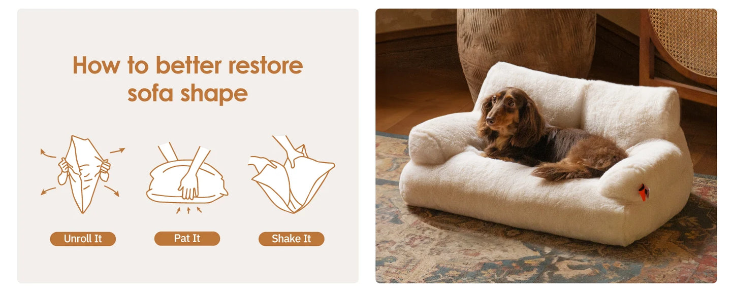 Mewoofun Pet Couch Bed 26x19 Washable Cat Bed for Dogs