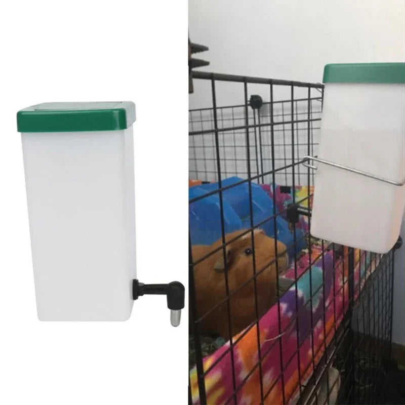 1L Plastic Rabbit Drinking Water Bottle Bucket Hamster Dispenser Cage Hanging Feeder Nipple Water Drinker for Rabbits and Guinea Pigs