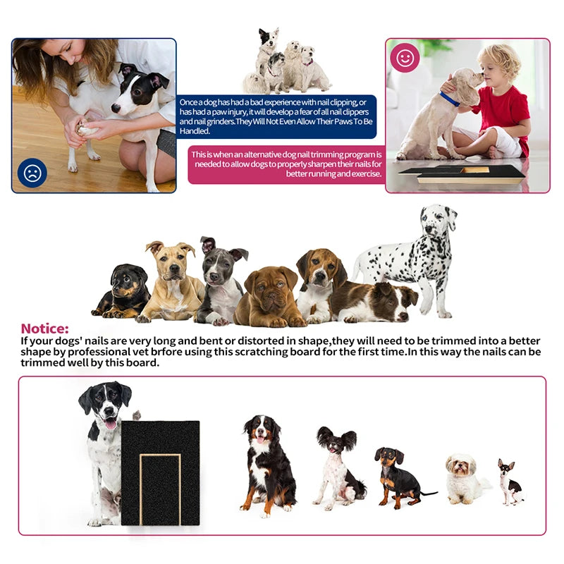 Pet Nail File Board Dog Paw Nail Scratch Pad Trimming Pads