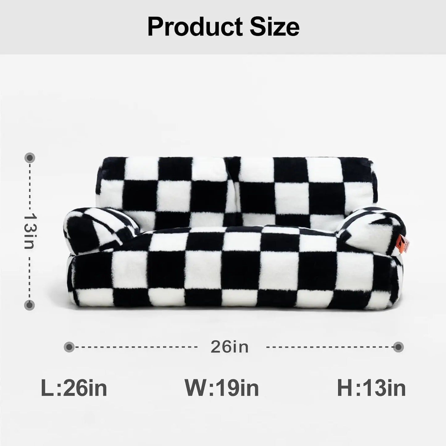Mewoofun Pet Couch Bed 26x19 Washable Cat Bed for Dogs