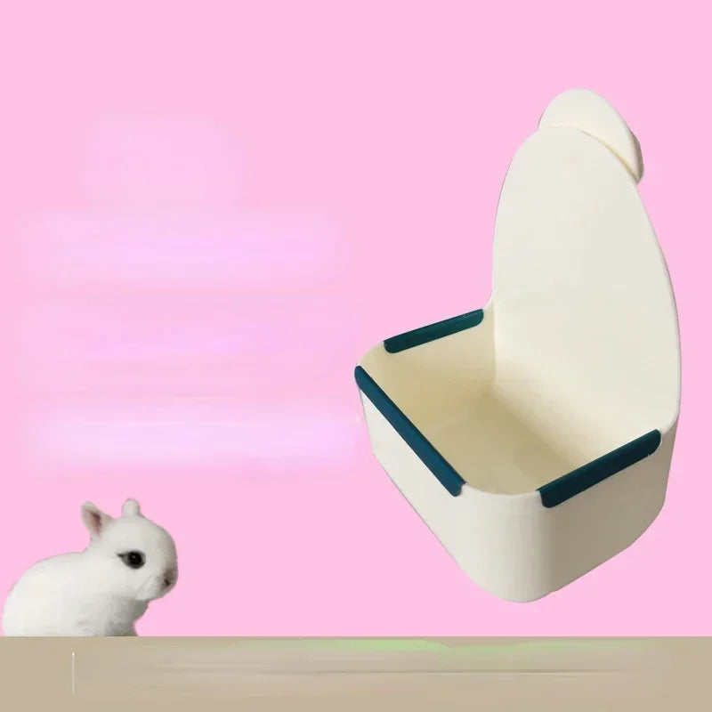 Plastic Pet Food Bowl for Rabbits Large Capacity Fixed Feeder Impact Resistant Bunny Feeding Accessories