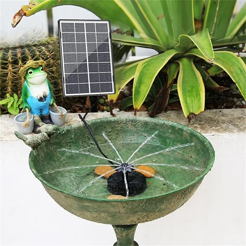 3.5W Solar Fountain Pump Outdoor Solar Fountain with Upgraded Glass Solar Panel and Nozzle Solar Fountain Pump for Bird Baths