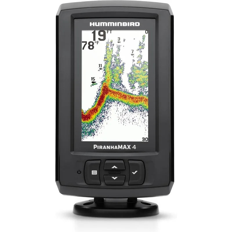 Humminbird Piranhamax 4 Fish Finder Dual Beam Sonar Tilt and Swivel Mount Black