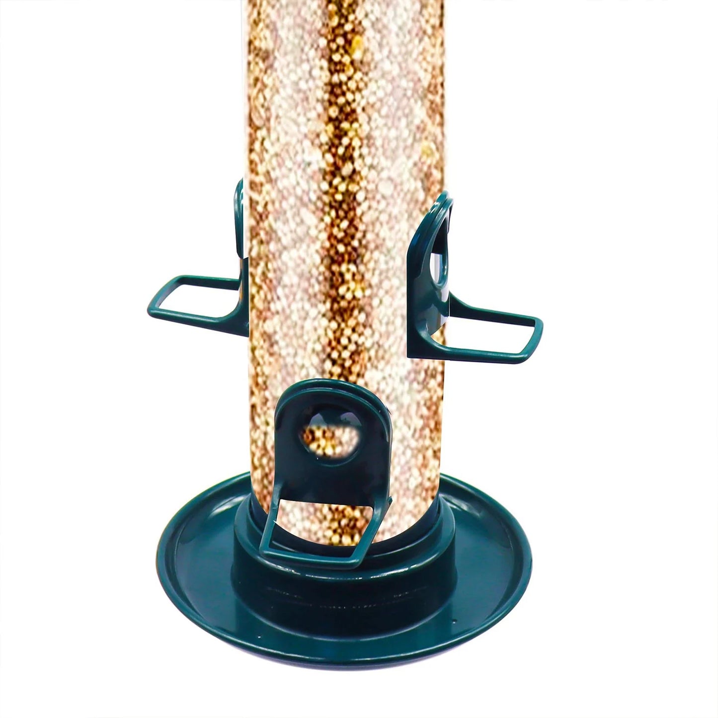 Bird Feeder for Outdoors Hanging Squirrel Proof Wild Bird Feeder with Four Feeding Ports Tube For Garden Yard