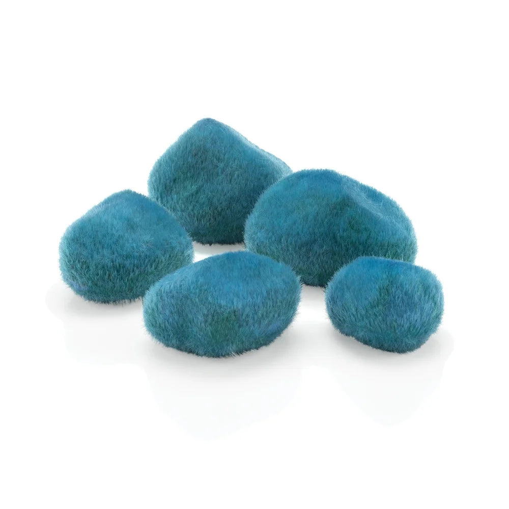 Blue Moss Pebbles Aquarium Decor Freshwater Saltwater