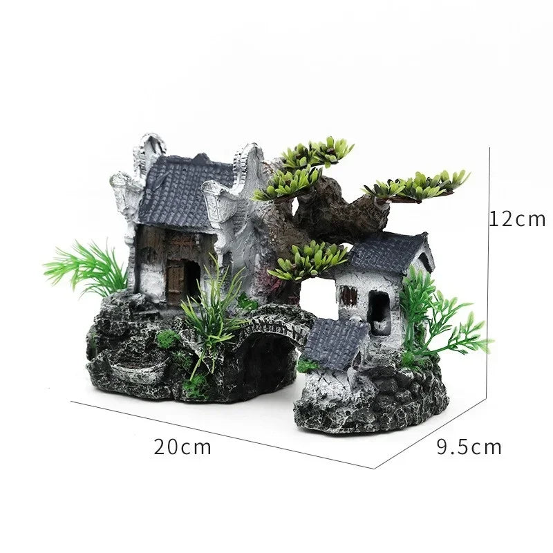 Resin Aquarium Ornament Landscape Model Fish Tank Decor