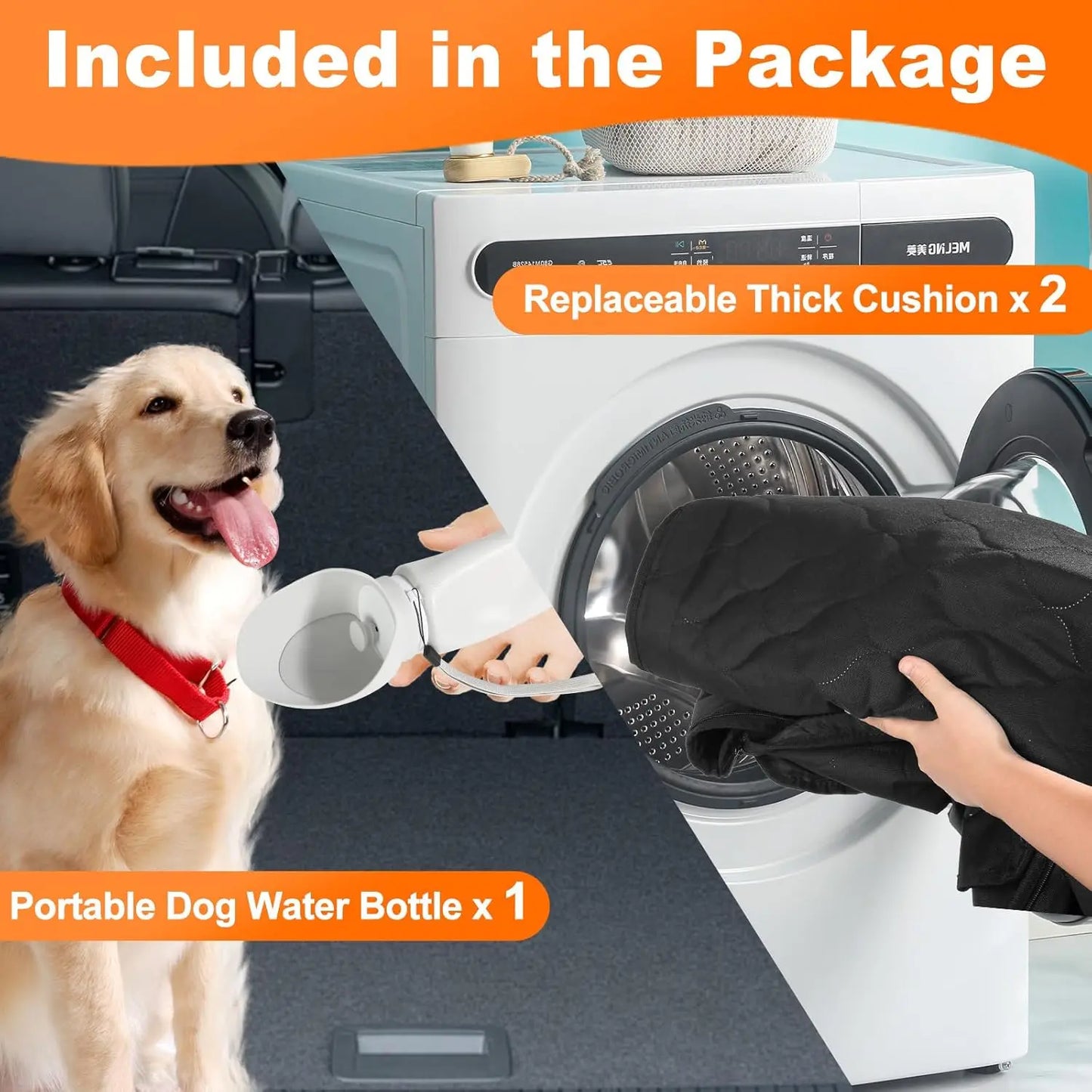 Waterproof Pet Travel Accessories Foldable Dog Car Seat Protector