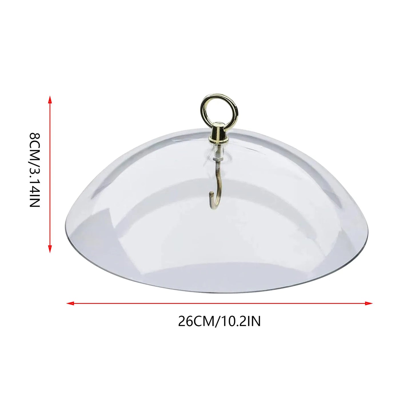 Bird Feeder Clear Protective Cover Dome Anti-squirrel Rain-proof Hanging Hummingbird Rain Cover Guard Baffle With Hooks Home