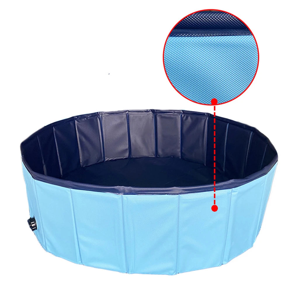 Dog Swimming Pool & Pool Cover Portable Plastic Pool for Large Dogs