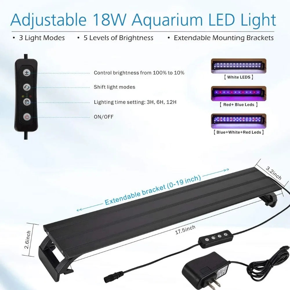 Fish Tank 8 Gallon LED Glass Aquarium Kit for Starters