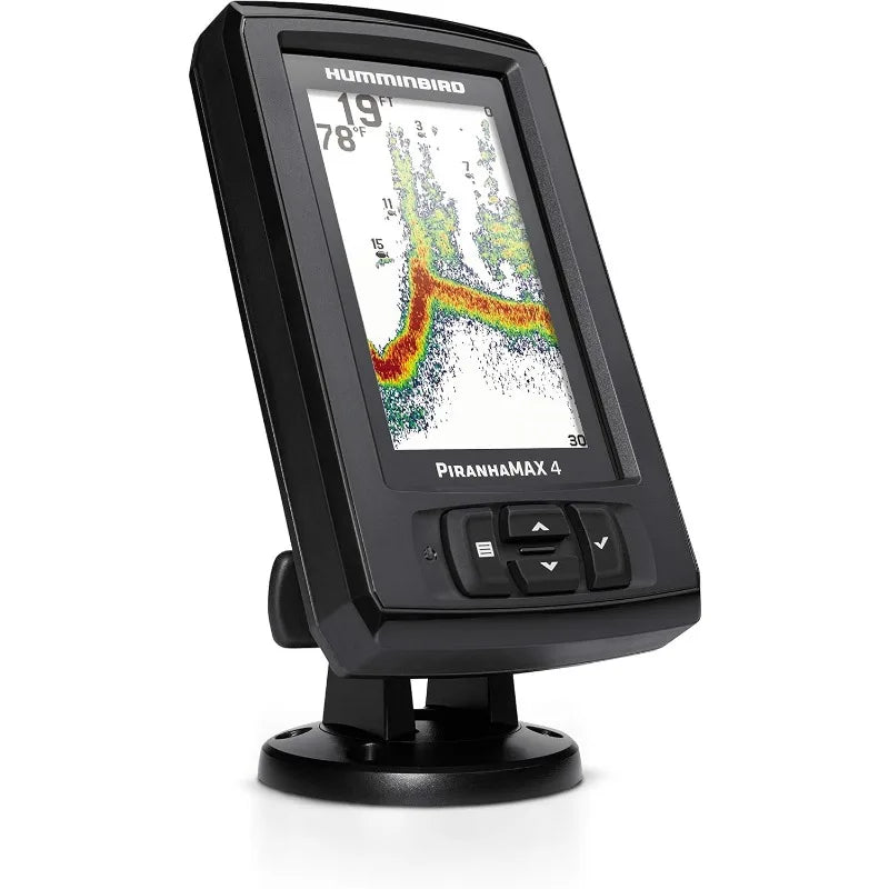 Humminbird Piranhamax 4 Fish Finder Dual Beam Sonar Tilt and Swivel Mount Black