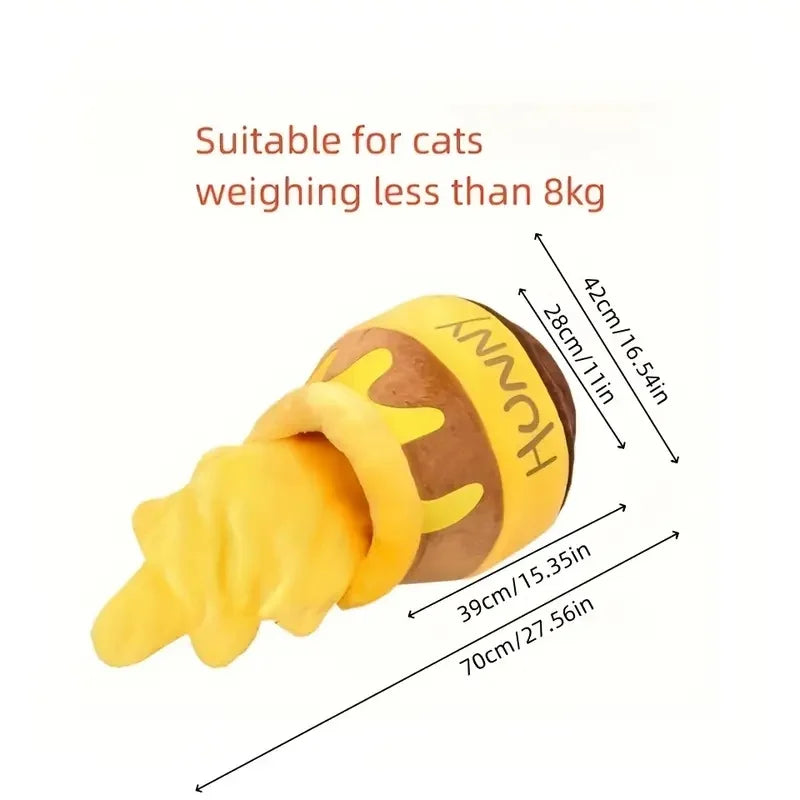 Honey Pot Shaped Cat Sofa Bed Nest Plush for Small Cats