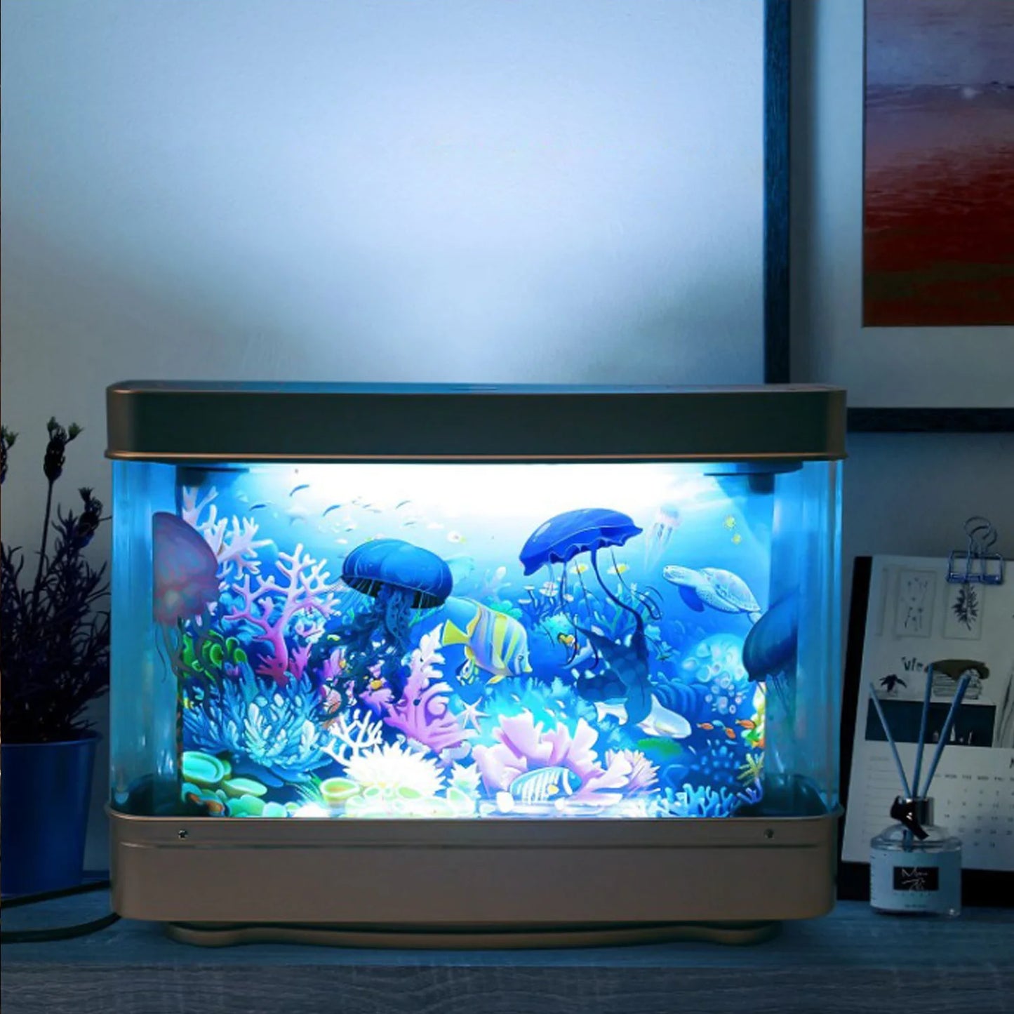 Artificial Aquarium: Fascinating Moving Fish Tank Lamp