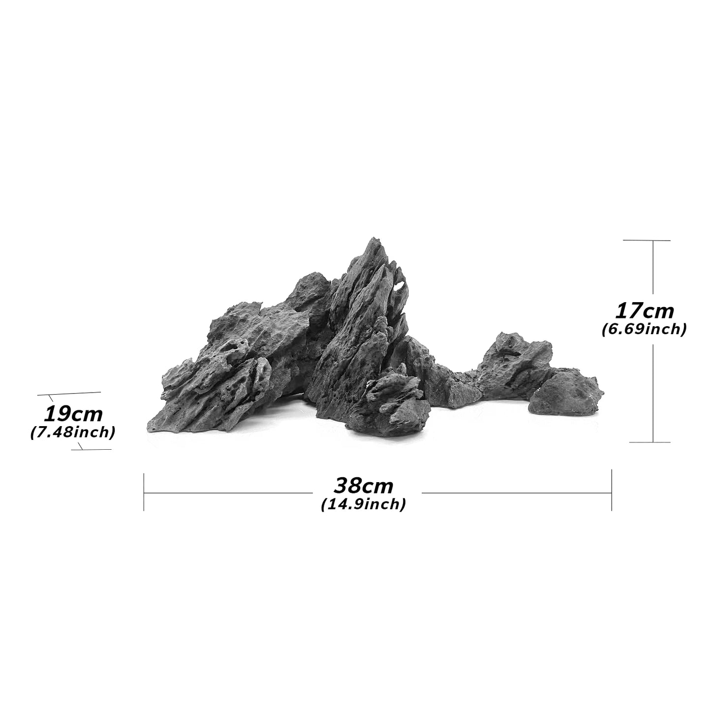 FZONE Aquarium Resin Seiryu Stone Model PH Nature Aquarium Rocks for Aquascaping and Micro Landscapes
