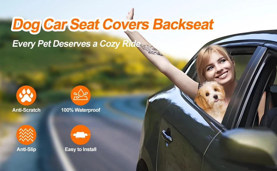 Waterproof Pet Travel Accessories Foldable Dog Car Seat Protector