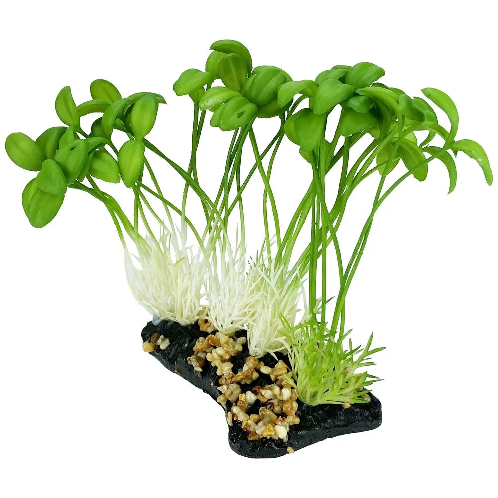 Nontoxic Artificial Aquarium Plant With Weighted Base