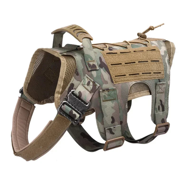 Military Large Dog Harness Pet German Shepherd K9 Malinois Tactical Vest Leash Set