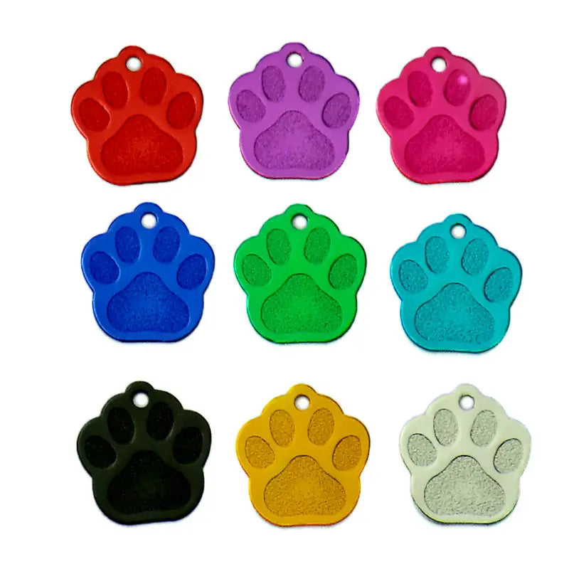 Wholesale 100Pcs Paw Pet Dog ID Tag Custom Engraved