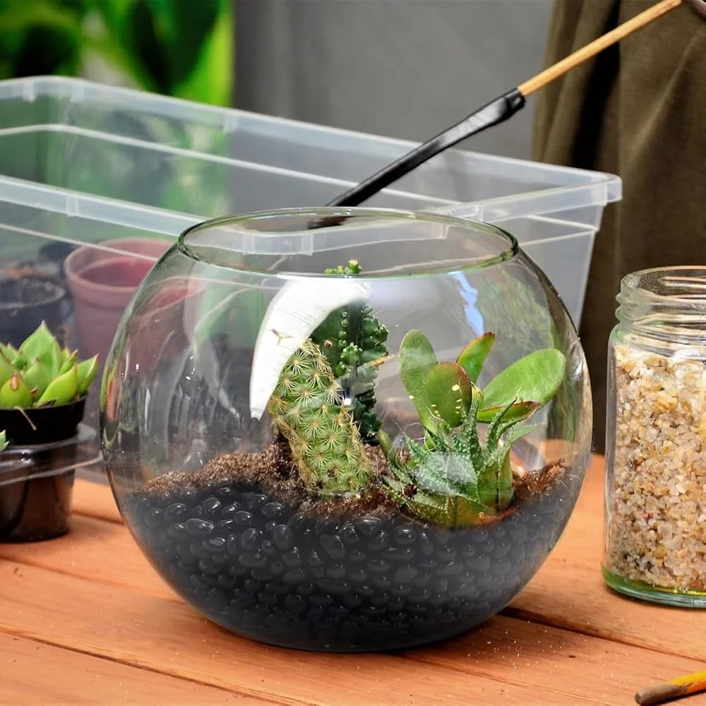 3 Pound Aquarium Gravel Substrate Polished Black Crystal Chip Stone Natural Decorative Mini Fish Tank Landscaping Plant Soil