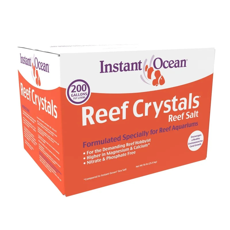 Reef Crystals Reef Salt Aquariums Sea Salt Formula for Coral Growth Extra Calcium Trace Elements and Vitamins 200 Gallons