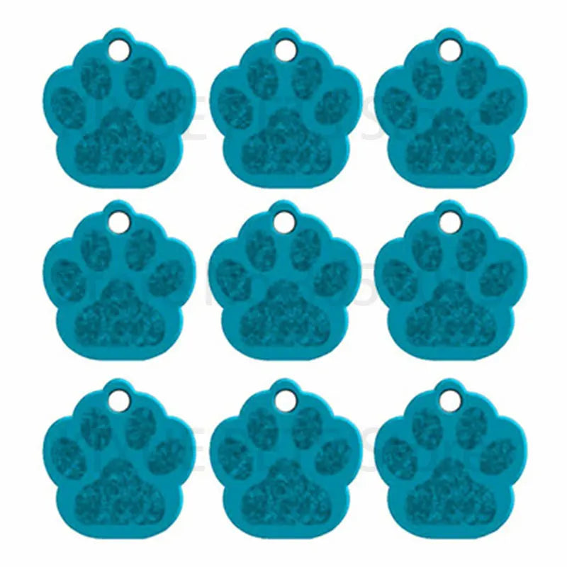 Wholesale 100Pcs Paw Pet Dog ID Tag Custom Engraved