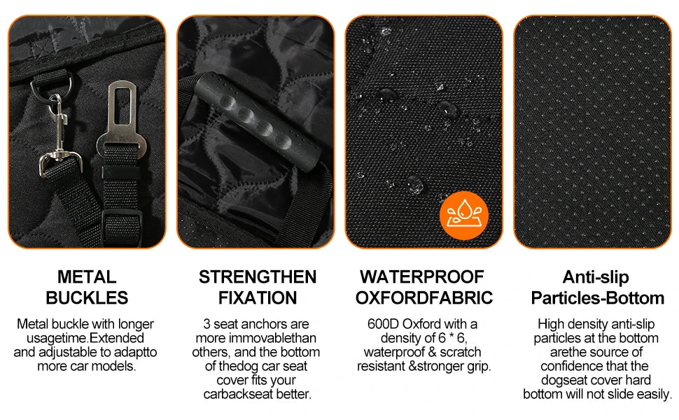 Waterproof Pet Travel Accessories Foldable Dog Car Seat Protector