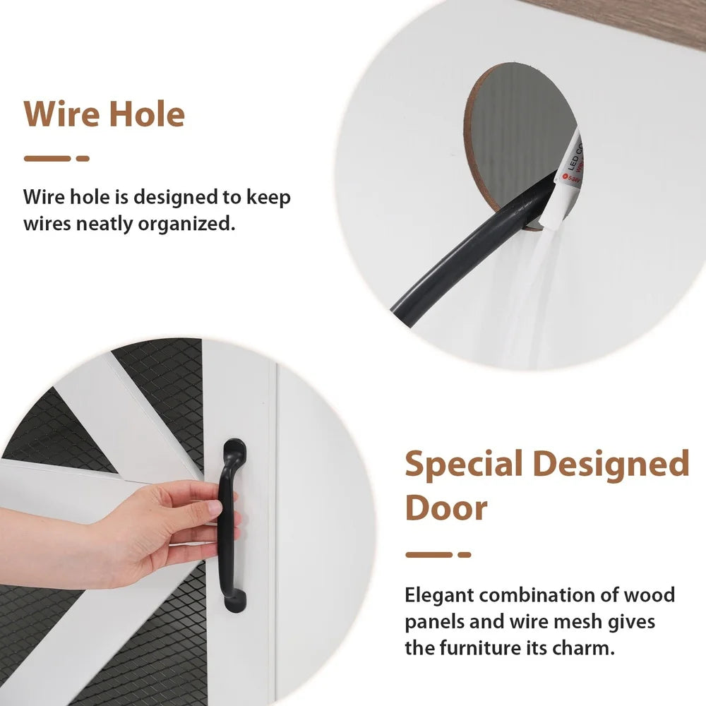 55 To 75 Gallon Heavy Duty Metal Aquarium Stand With LED Light And Cabinet