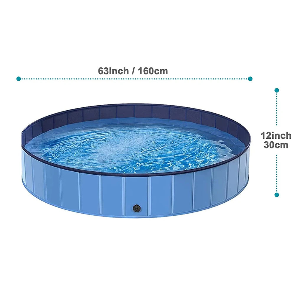 Dog Swimming Pool & Pool Cover Portable Plastic Pool for Large Dogs