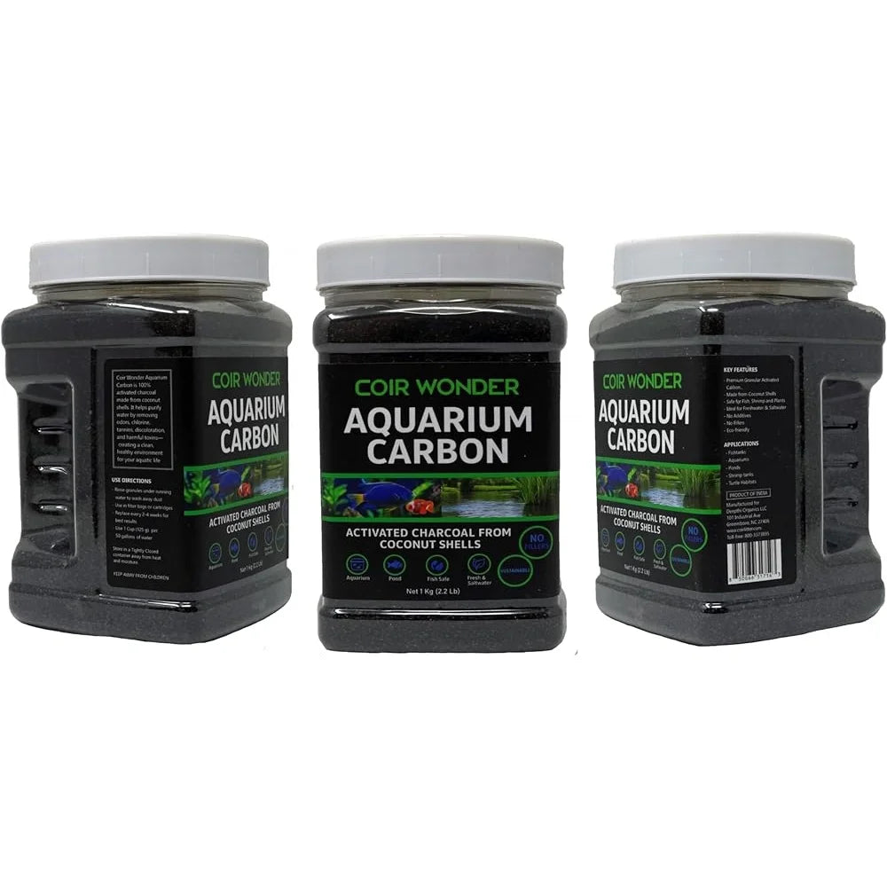 100 Percent Coconut Shell Activated Charcoal Granular Water Filter Media for Aquariums Fish Tanks and Ponds Safe Long Lasting Compatible