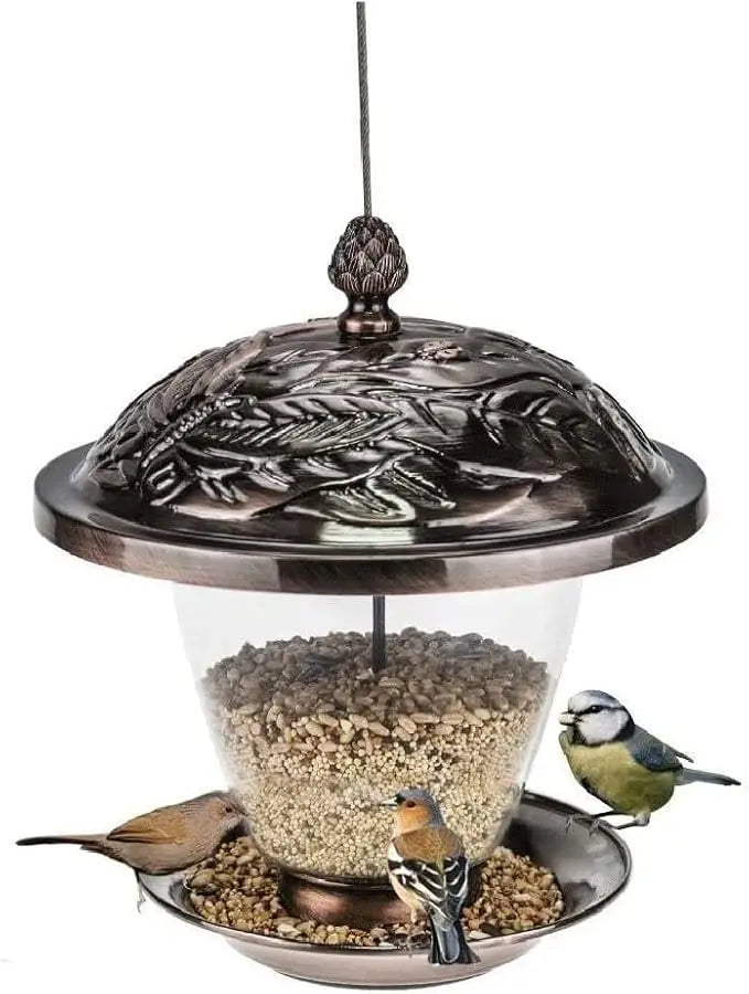 Clear Window Wild Bird Feeder Outdoor Garden Backyard Decorative Easy to Clean Hanging Mount