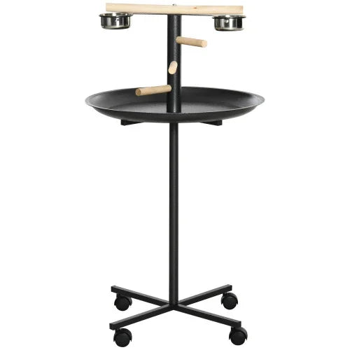 PawHut Bird Play Stand Portable Parrot Perch With Wheels
