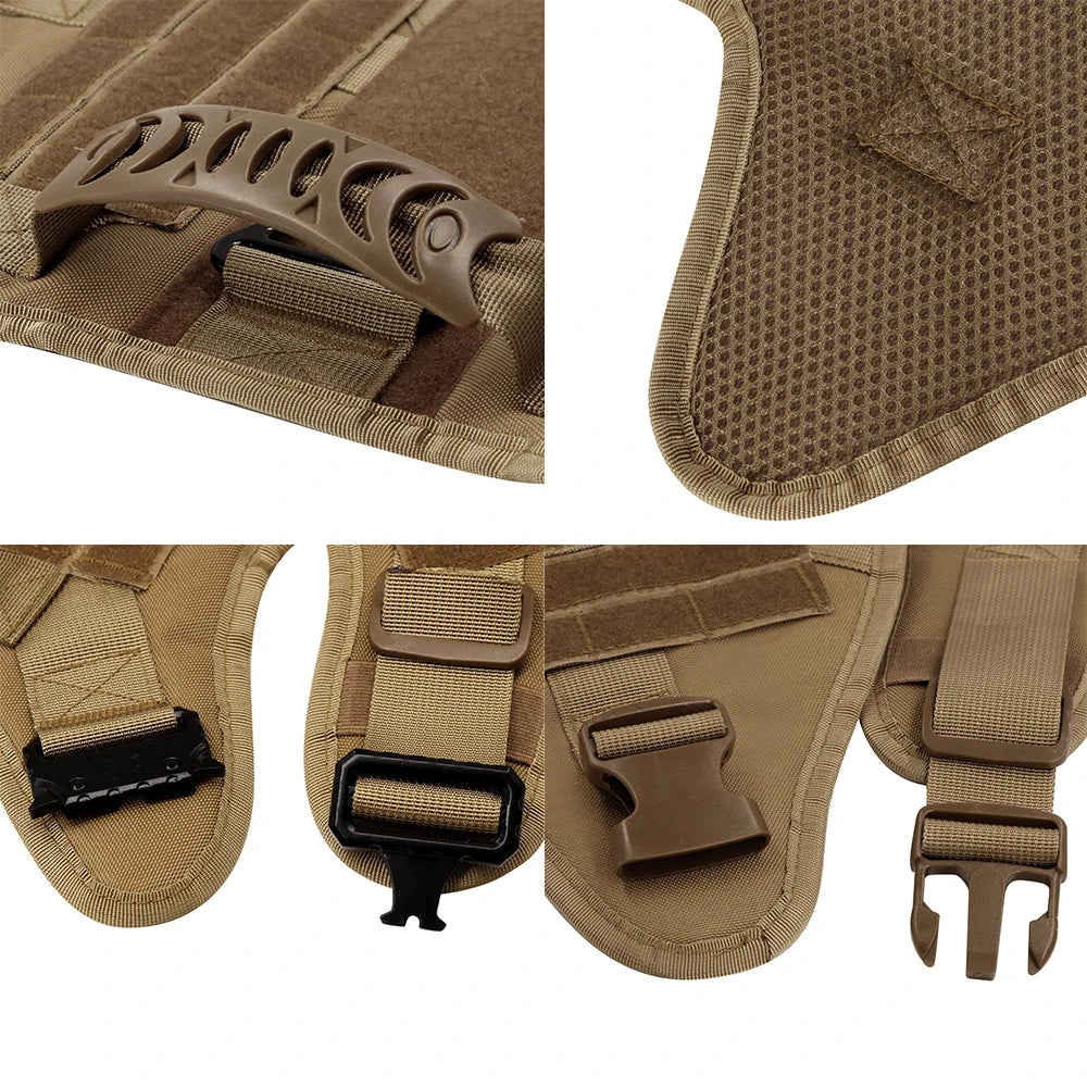 5 Pieces Large Dog Harnesses for German Shepherd and Malinois Training and Walking Vests for Medium and Large Dogs