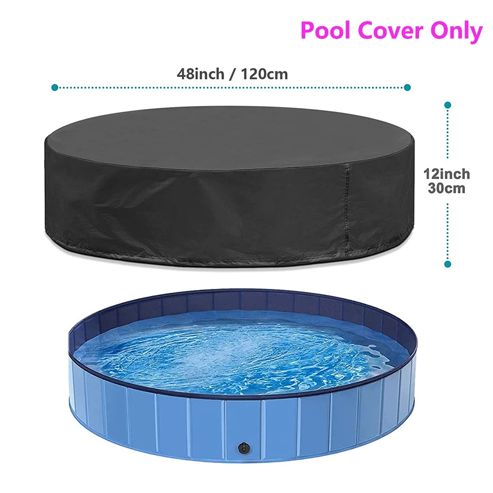 Dog Swimming Pool & Pool Cover Portable Plastic Pool for Large Dogs