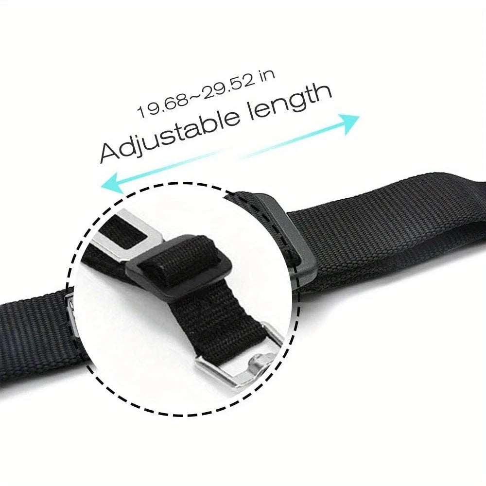 Pet Car Safety Harness Adjustable Dog Seat Belt for Small to Large Breeds Nylon Material