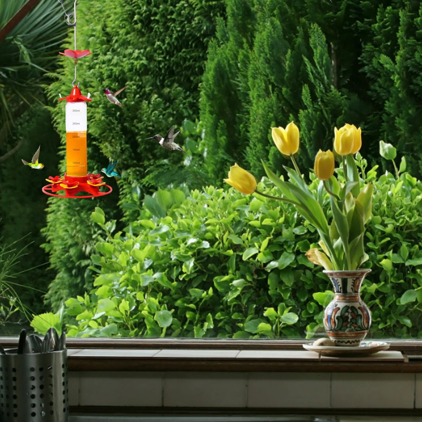 Hummingbird Water Feeders Hanging Garden Hummingbird Drinker