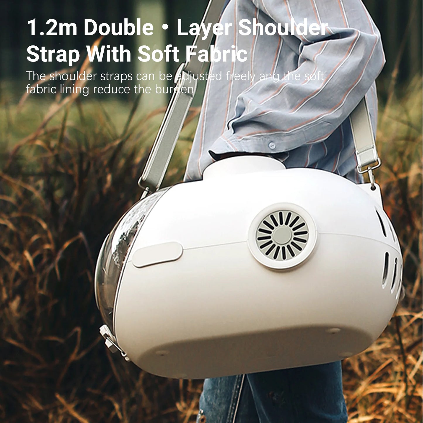 Cat Handbag Carrier With Fan Breathable Granary Design