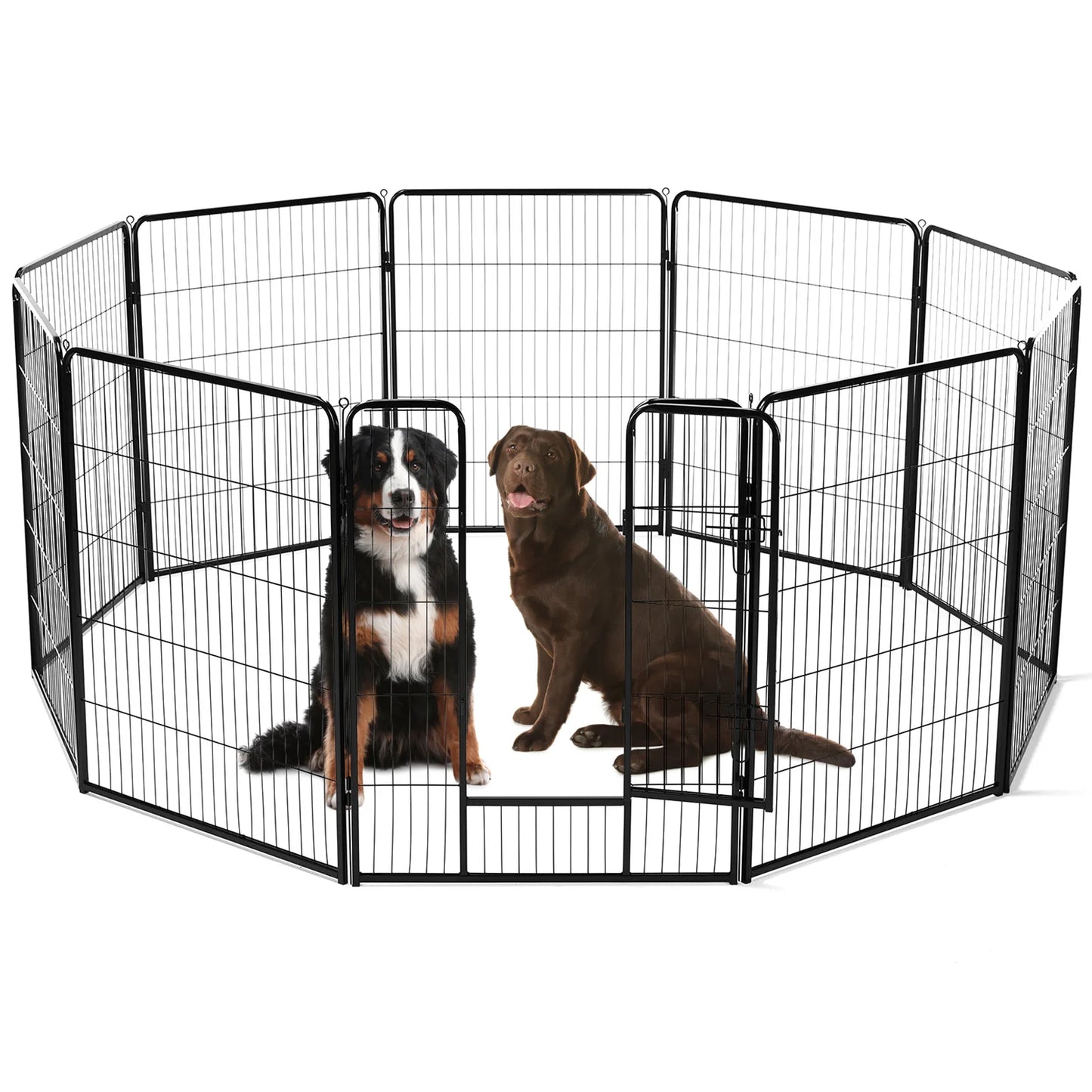JHK 8 Panel Dog Playpen Indoor Pet Fence Heavy Duty Metal
