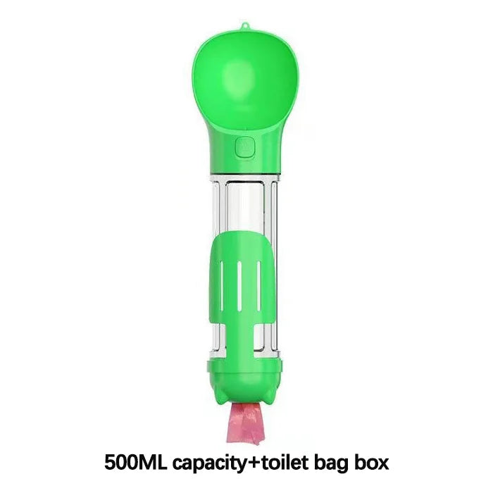 Pet Companion Water Cup Multifunctional Toilet Shovel Garbage Bag Portable Water Bottle Dog Supplies Water Dispenser