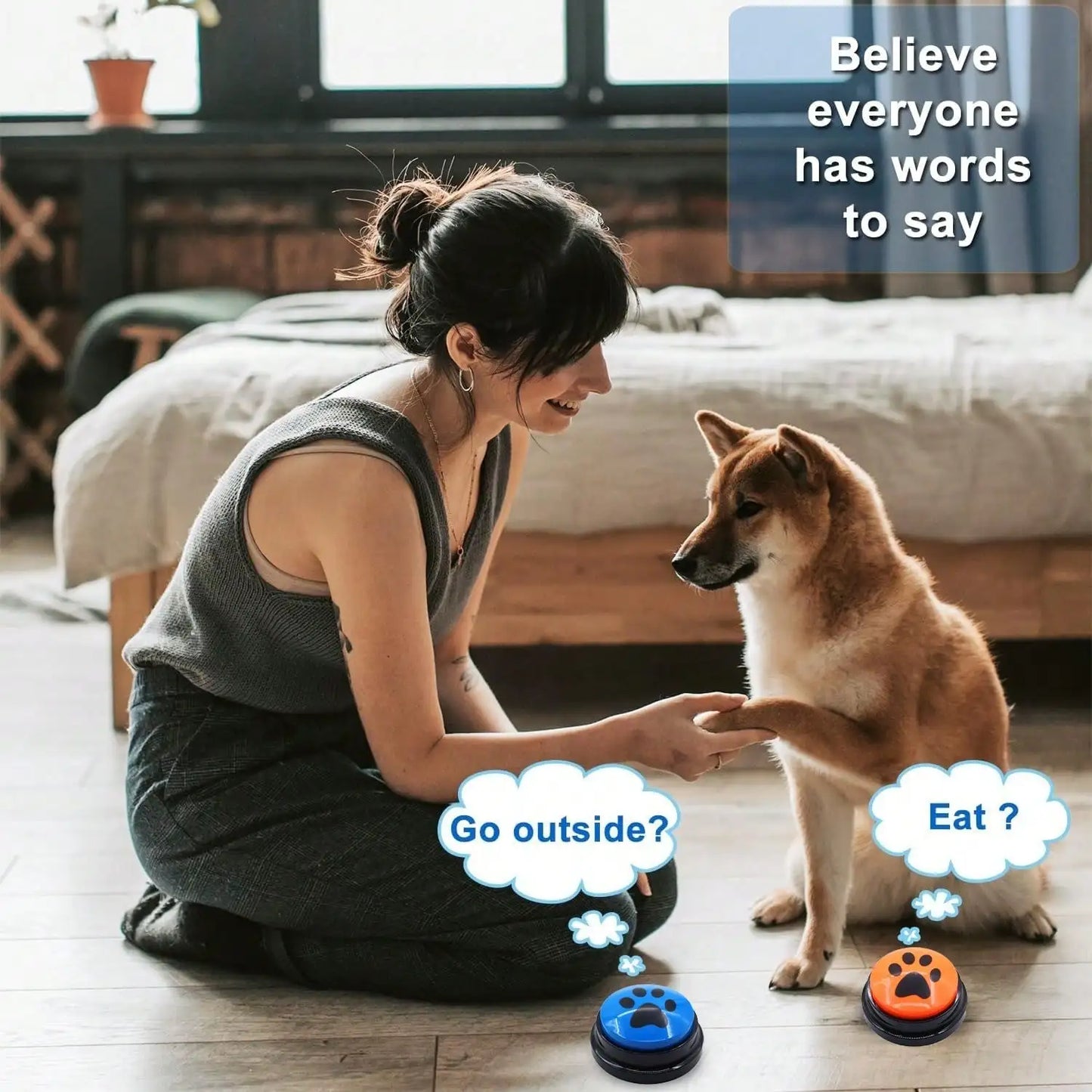 Easy Recording Button Fun and Multifunctional Dog Button Intelligent Recording Buzzer for Canine Training