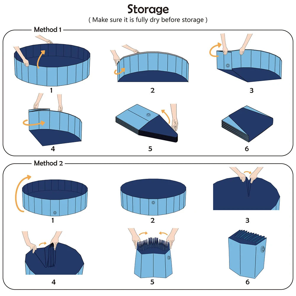 Dog Swimming Pool & Pool Cover Portable Plastic Pool for Large Dogs