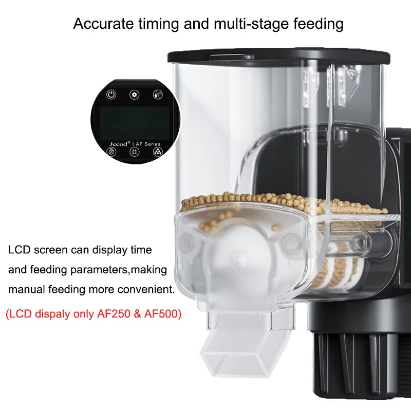 Jebao Automatic Fish Tank Feeder Intelligent Aquarium Feeding Digital Timing High Capacity Fish Feeder Fishbowl Accessories