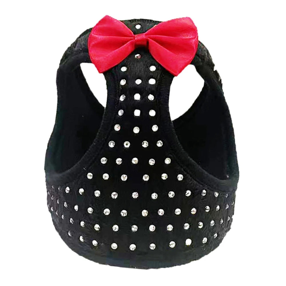Bowknot Dog Cat Vest Harness Chest Rope Set Adjustable Leash