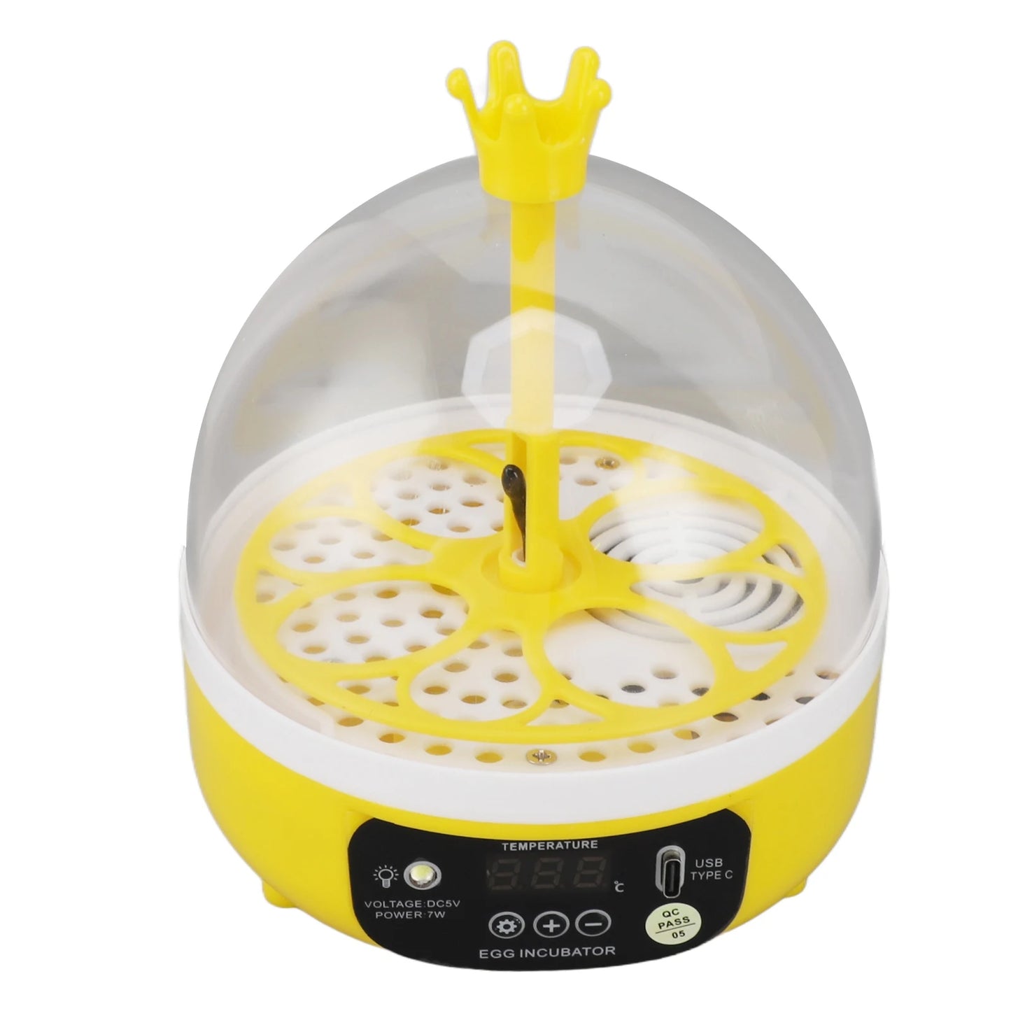 Mini Egg Incubator for Home Automatic Temperature Humidity Control 4 Eggs Candler Poultry Hatching Machine for Chickens Ducks Pi