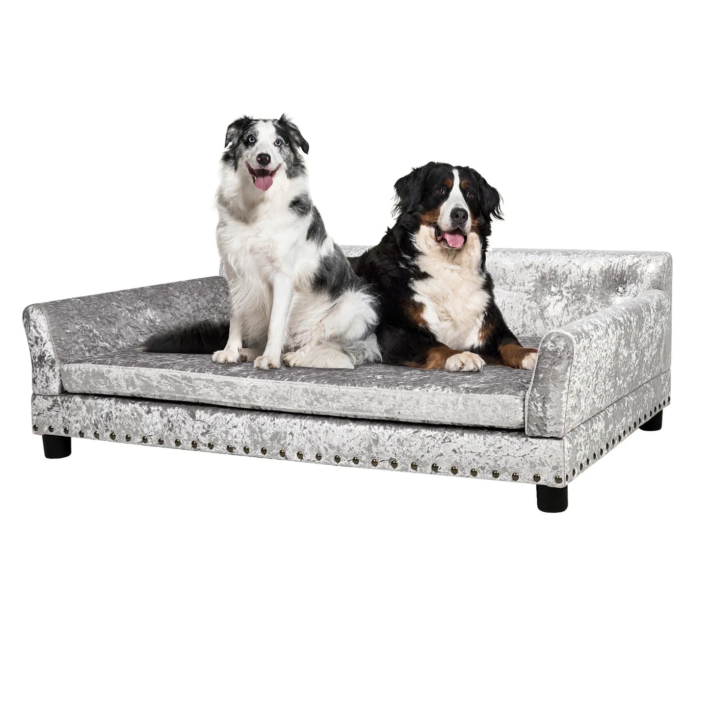 BingoPaw Large Dog Sofa Bed Deluxe Tufted Elevated Couch