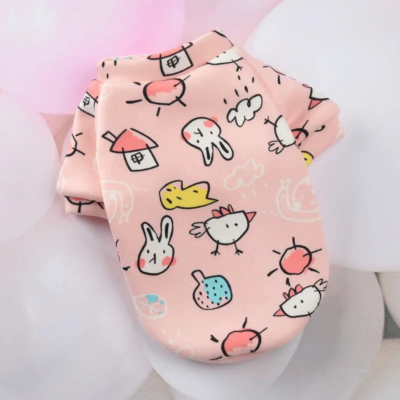 Dog Fleece Hoodie Sweatshirt Winter Coat For Small Dogs Chihuahua Bulldog