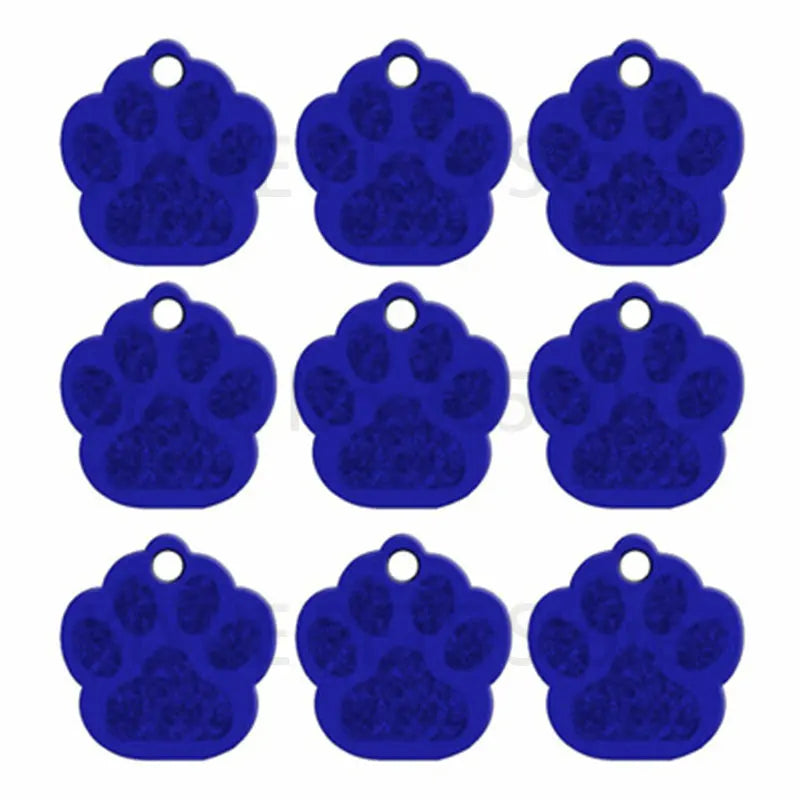 Wholesale 100Pcs Paw Pet Dog ID Tag Custom Engraved
