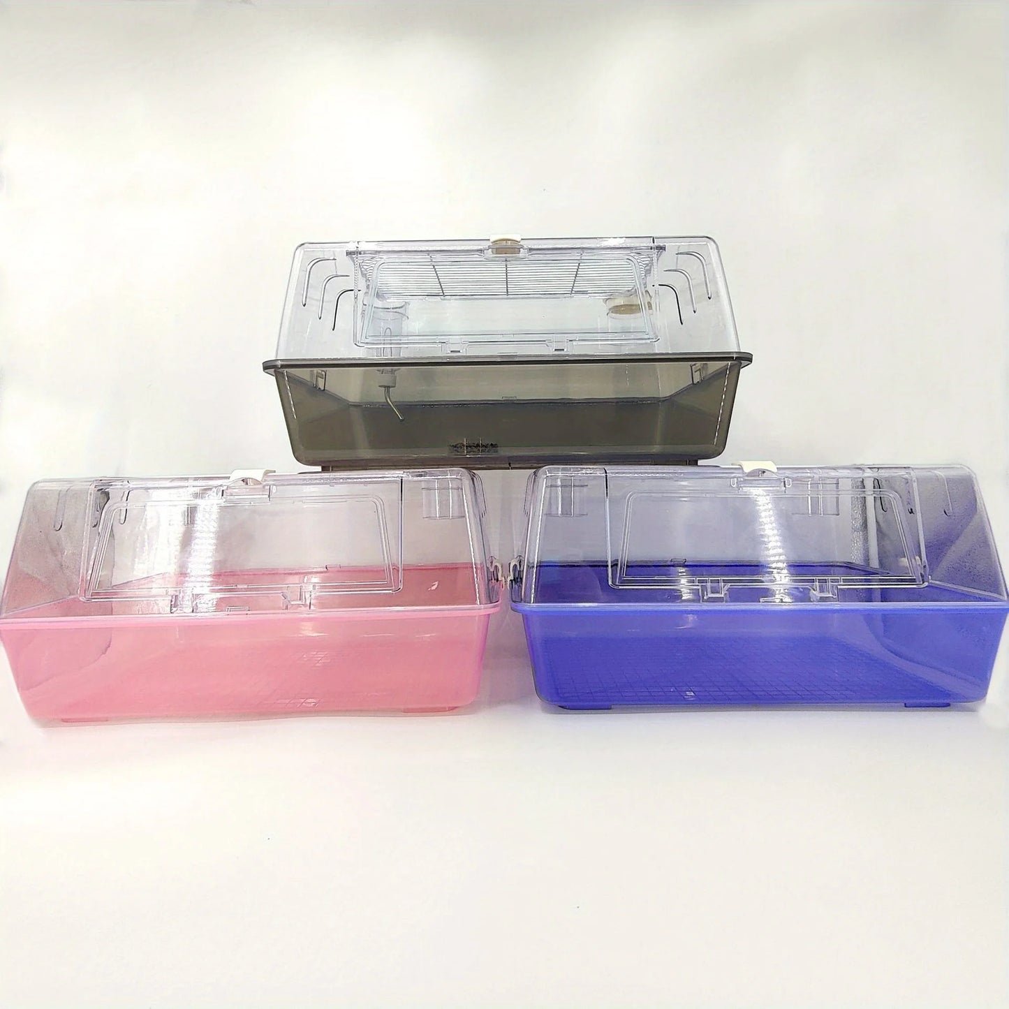 Large Transparent Acrylic Hamster Cage - Front-Opening Door for Easy Cleaning Spacious, Healthy Material, Breathable, Panoramic