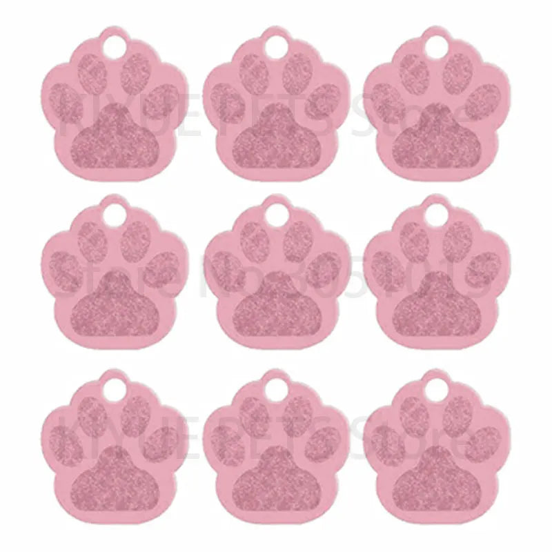 Wholesale 100Pcs Paw Pet Dog ID Tag Custom Engraved
