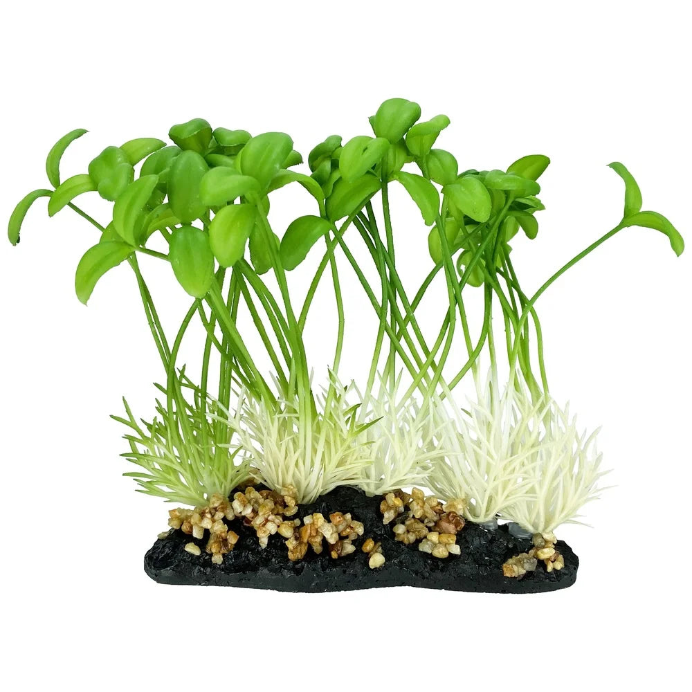 Nontoxic Artificial Aquarium Plant With Weighted Base